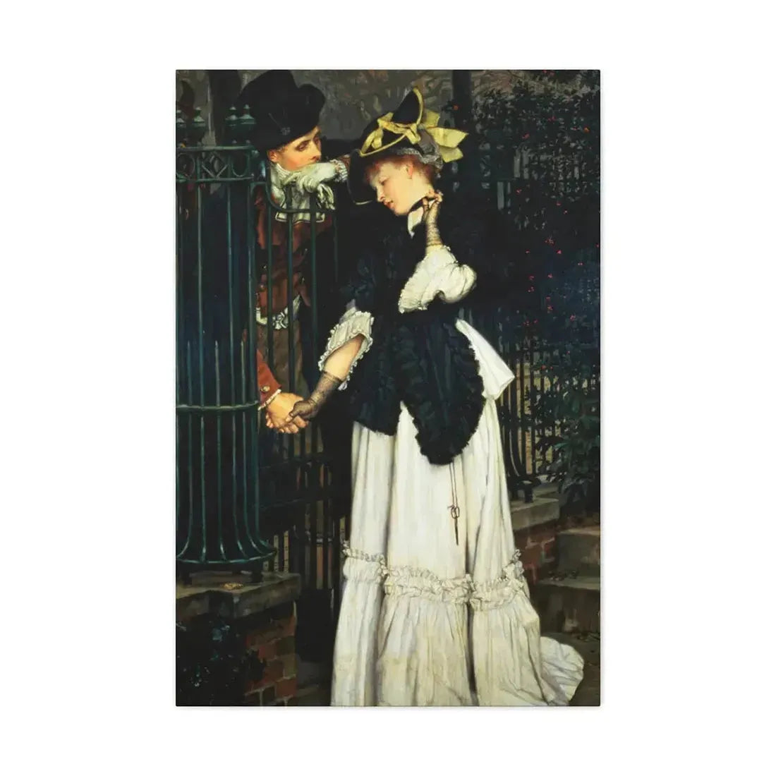 Les Adieux (The Farewells) 1871, by James Tissot, - Canvas Wall Art 24″ x 36″ 1.25" - The Sticker Space