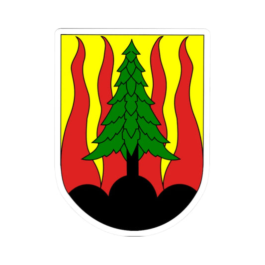 Les Breuleux-coat of arms (Switzerland) (Coat of Arms) STICKER Vinyl Kiss-Cut Decal 2 Inch White - The Sticker Space