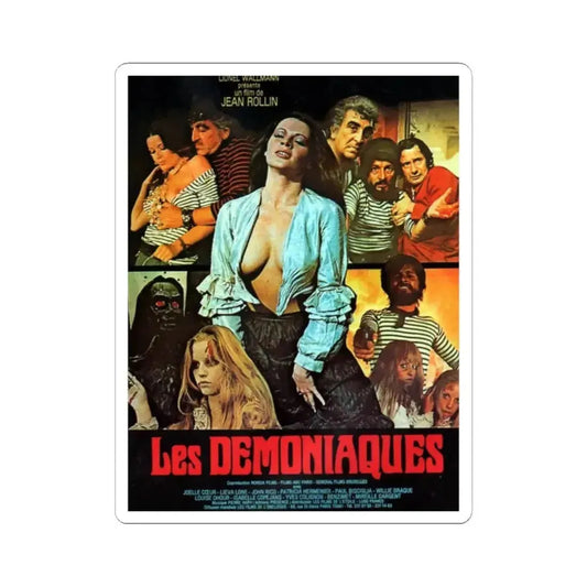 LES DEMONIACS 1974 Movie Poster - STICKER Vinyl Kiss-Cut Decal 2 Inch White - The Sticker Space