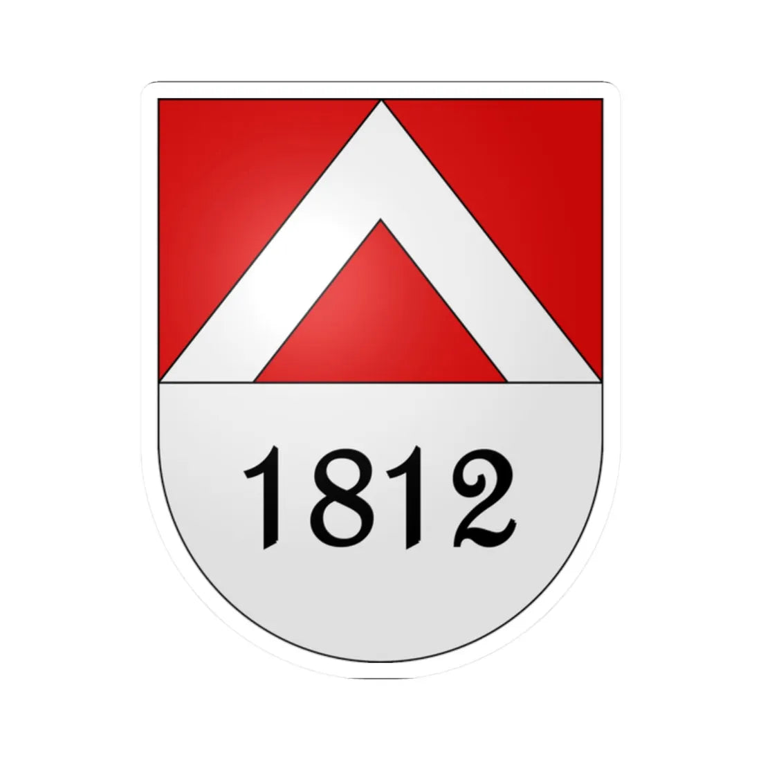 Les Planchettes-coat of arms (Switzerland) (Coat of Arms) STICKER Vinyl Kiss-Cut Decal 2 Inch White - The Sticker Space