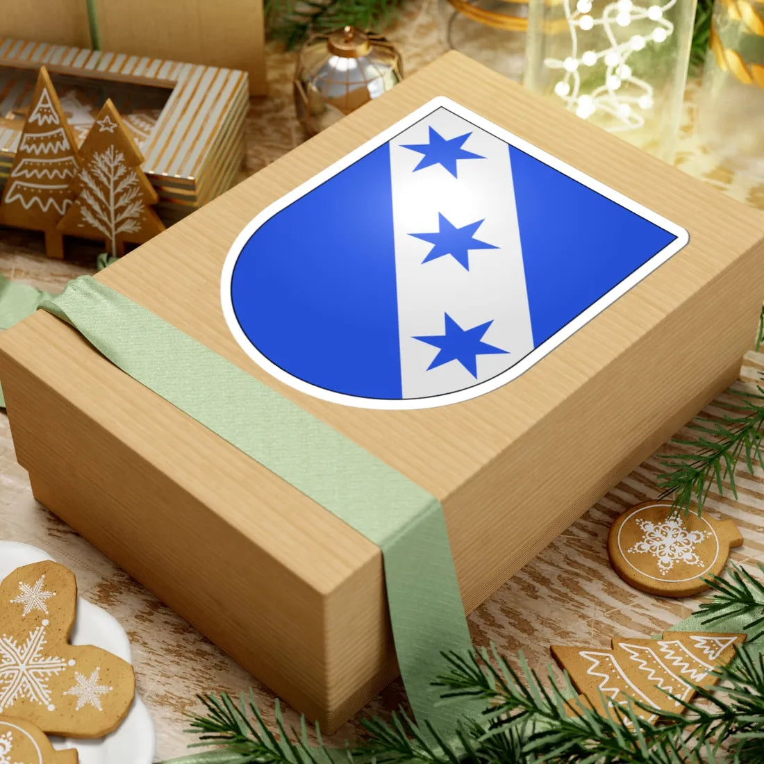 Les Verrieres-coat of arms (Switzerland) (Coat of Arms) STICKER Vinyl Kiss-Cut Decal - The Sticker Space