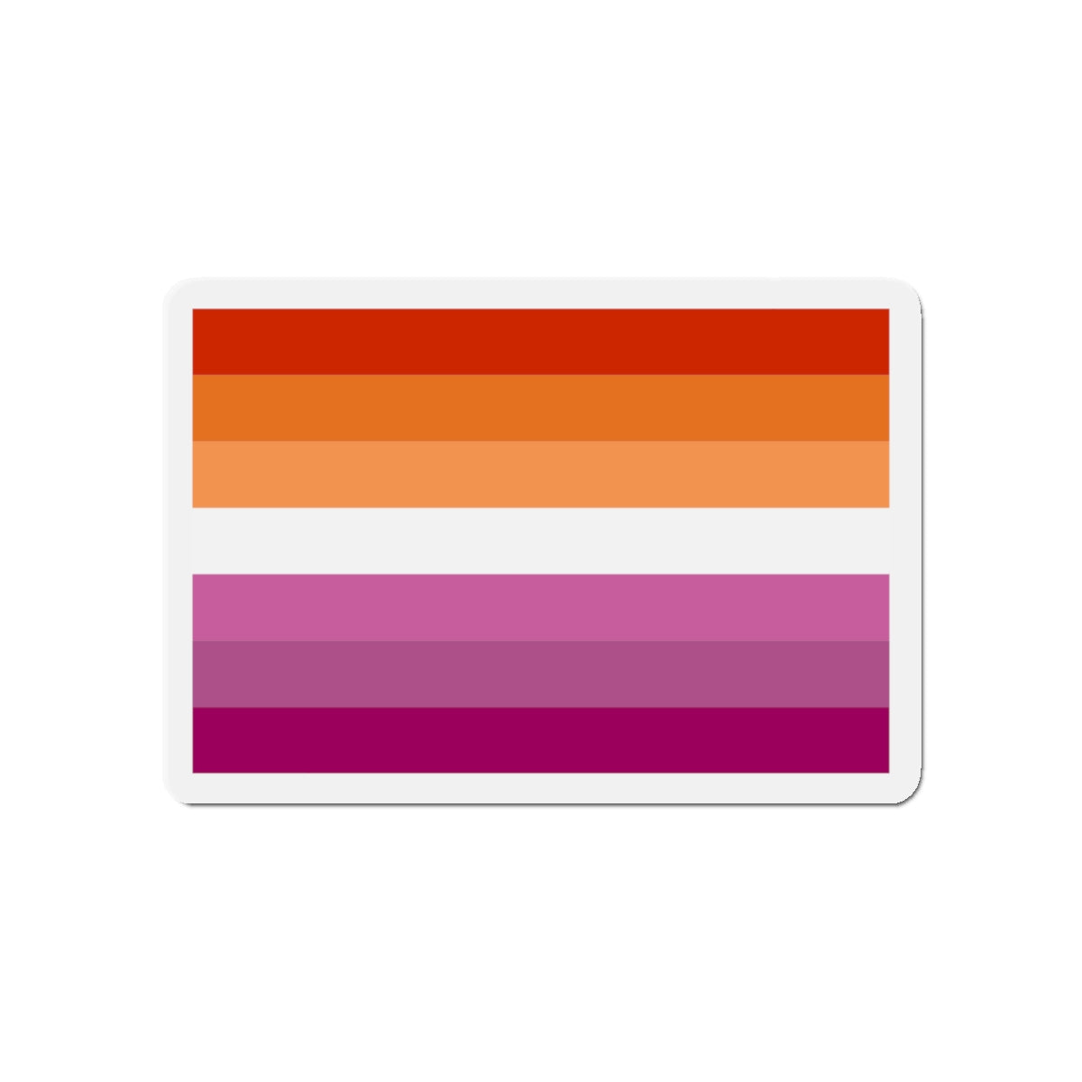 Lesbian Pride Flag 2 - Die-Cut Magnet-5" x 5"-The Sticker Space