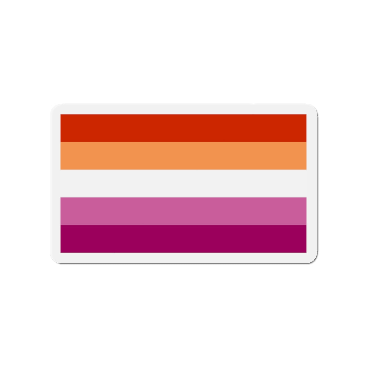 Lesbian Pride Flag 3 - Die-Cut Magnet-3" x 3"-The Sticker Space