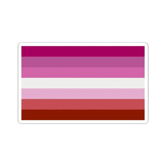 Lesbian Pride Flag - STICKER Vinyl Kiss-Cut Decal 2 Inch White - The Sticker Space