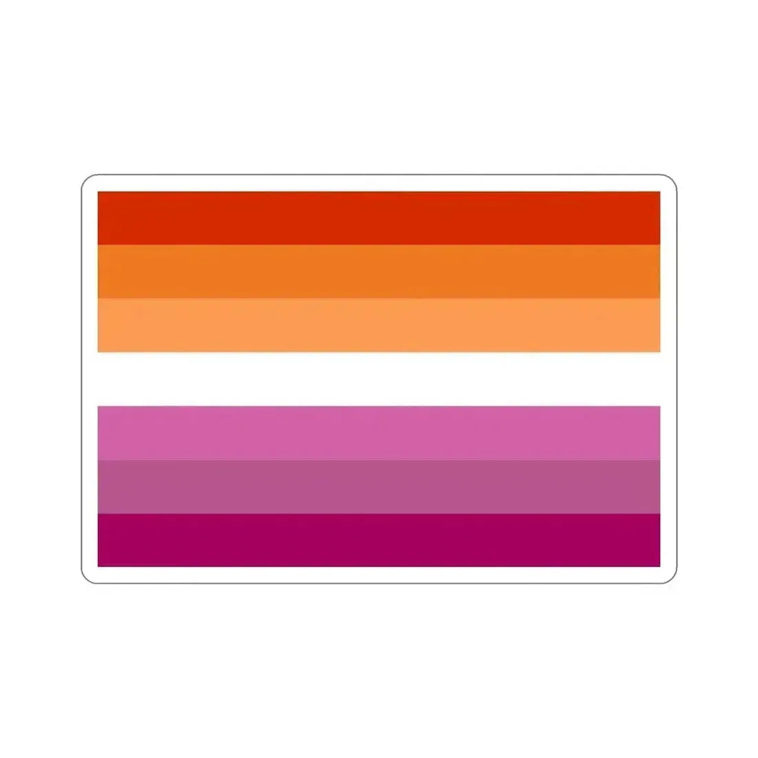 Lesbian Pride Flag v2 STICKER Vinyl Die-Cut Decal 6 Inch - The Sticker Space