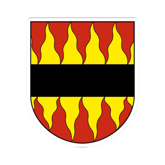 LesEnfers-blazon (Switzerland) (Coat of Arms) STICKER Vinyl Kiss-Cut Decal 2 Inch White - The Sticker Space