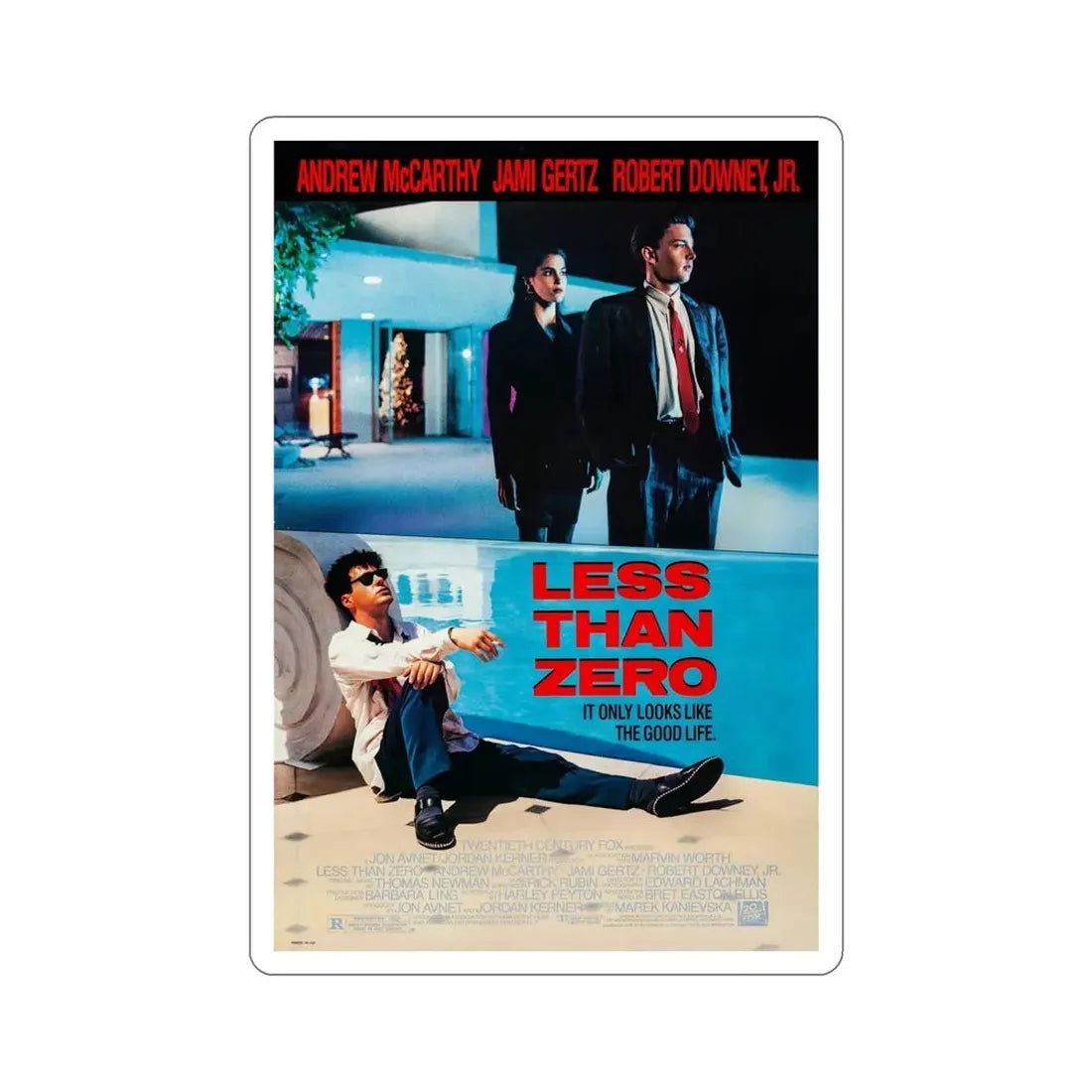 Less Than Zero 1987 Movie Poster STICKER Vinyl Die-Cut Decal - The Sticker Space
