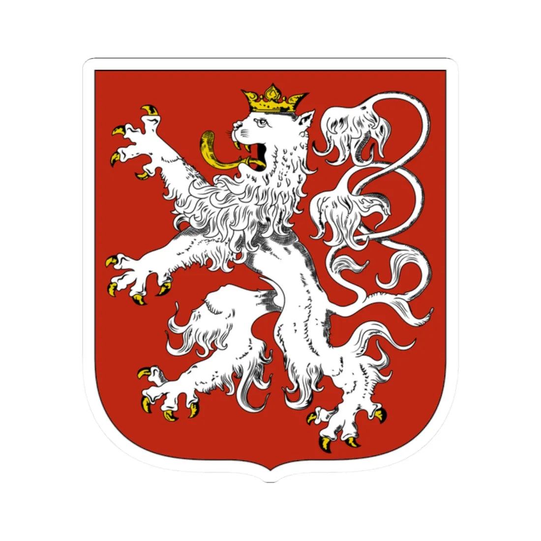 Lesser arms of Bohemia and Moravia 1939-1945 (Slovakia) (Coat of Arms) STICKER Vinyl Kiss-Cut Decal 2 Inch White - The Sticker Space