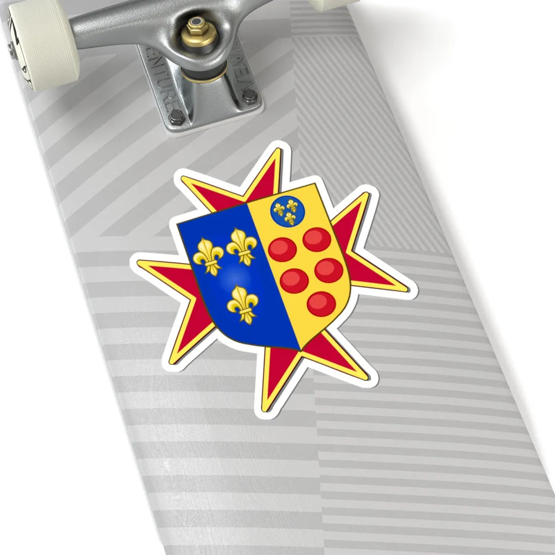 Lesser Arms of Etruria with Cross of Saint Stephen (Italy) (Coat of Arms) STICKER Vinyl Kiss-Cut Decal - The Sticker Space