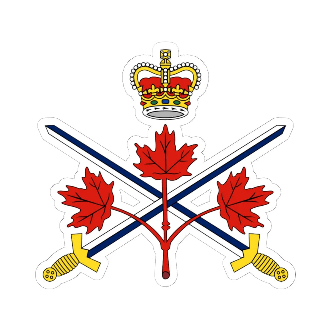 Lesser badge of the Canadian Army (Canada) (Coat of Arms) STICKER Vinyl Kiss-Cut Decal - The Sticker Space
