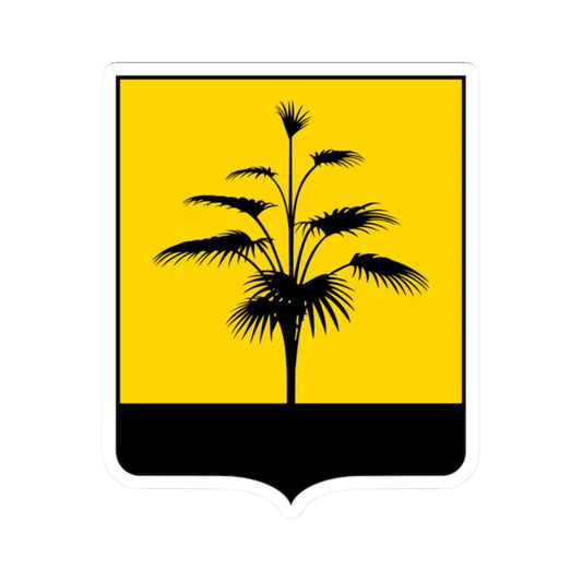 Lesser CoA of the Donets Basin Modern French Shield (Ukraine) (Coat of Arms) STICKER Vinyl Kiss-Cut Decal 2 Inch White - The Sticker Space