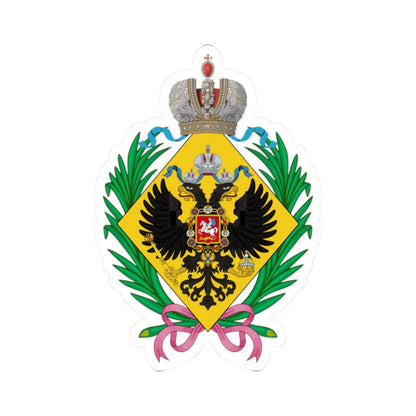 Lesser CoA of the great granddaughters of the emperor of Russia (Russia) (Coat of Arms) STICKER Vinyl Kiss-Cut Decal 2 Inch White - The Sticker Space