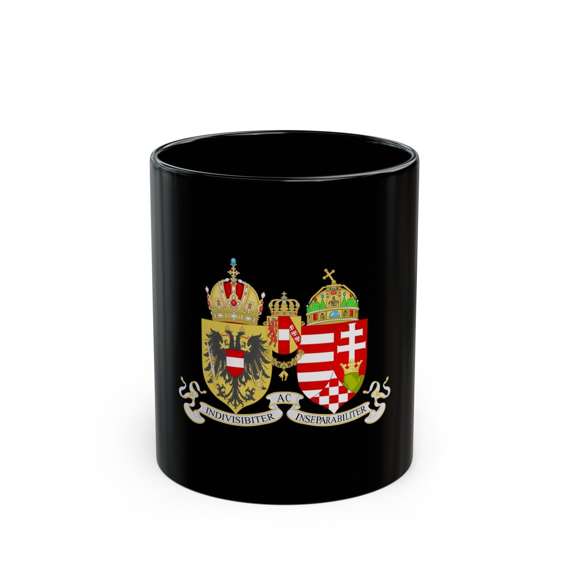 Lesser Coat of arms of Austria-Hungary - Black Coffee Mug-11oz-The Sticker Space