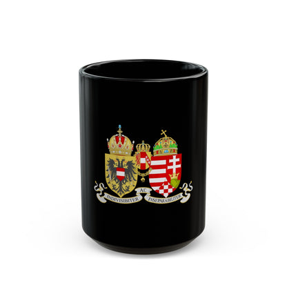 Lesser Coat of arms of Austria-Hungary - Black Coffee Mug-15oz-The Sticker Space