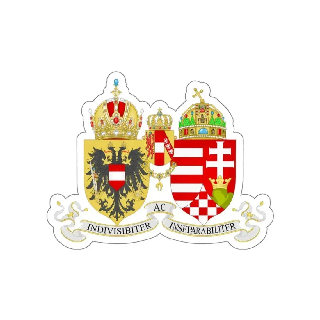 Lesser Coat of arms of Austria-Hungary STICKER Vinyl Die-Cut Decal 5 Inch - The Sticker Space