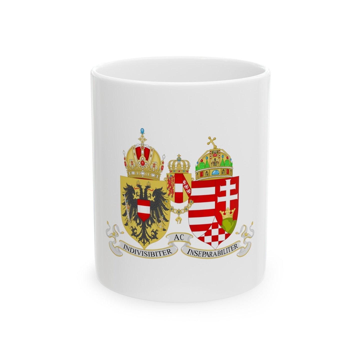 Lesser Coat of arms of Austria-Hungary - White Coffee Mug-11oz-The Sticker Space