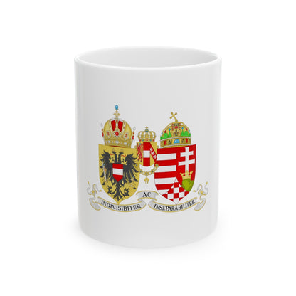 Lesser Coat of arms of Austria-Hungary - White Coffee Mug-11oz-The Sticker Space