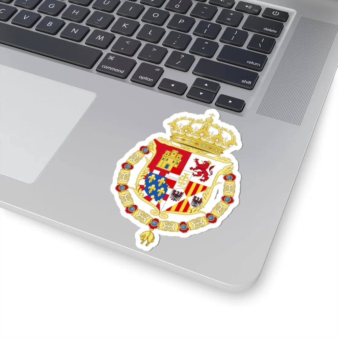 Lesser Coat of Arms of Charles V of Naples and III of Sicily (Austria) (Coat of Arms) STICKER Vinyl Kiss-Cut Decal - The Sticker Space