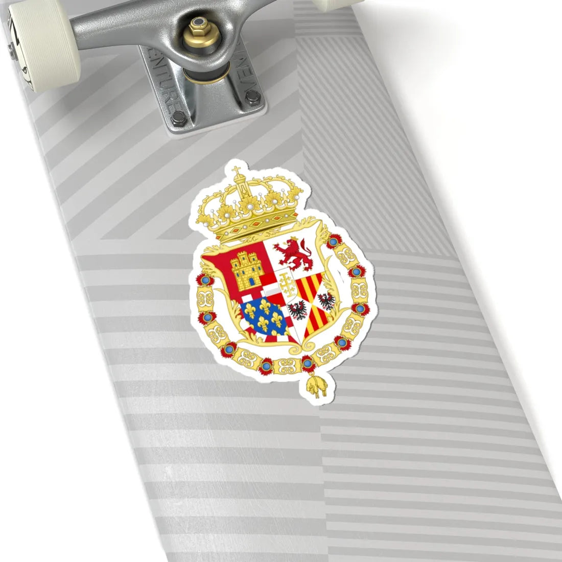 Lesser Coat of Arms of Charles V of Naples and III of Sicily (Italy) (Coat of Arms) STICKER Vinyl Kiss-Cut Decal - The Sticker Space