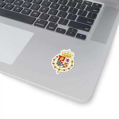 Lesser Coat of Arms of Charles V of Naples and III of Sicily (Italy) (Coat of Arms) STICKER Vinyl Kiss-Cut Decal - The Sticker Space