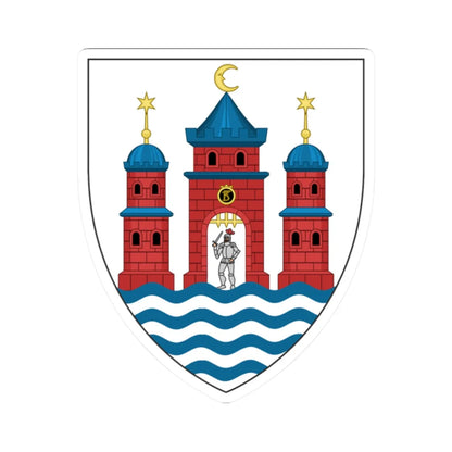 Lesser coat of arms of Copenhagen (Denmark) (Coat of Arms) STICKER Vinyl Kiss-Cut Decal 2 Inch White - The Sticker Space