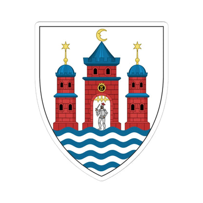 Lesser coat of arms of Copenhagen (Denmark) (Coat of Arms) STICKER Vinyl Kiss-Cut Decal 6 Inch White - The Sticker Space