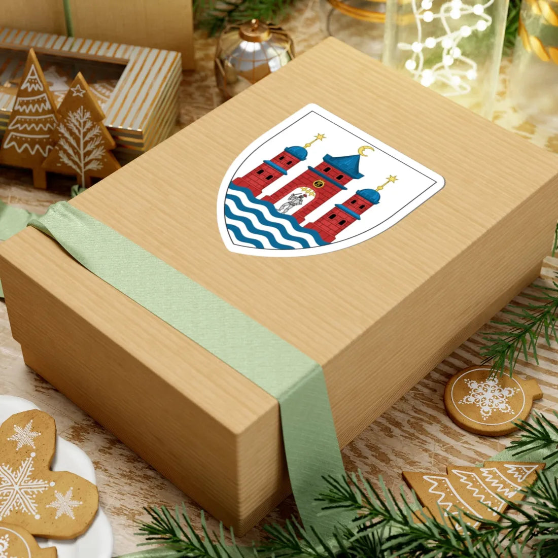 Lesser coat of arms of Copenhagen (Denmark) (Coat of Arms) STICKER Vinyl Kiss-Cut Decal - The Sticker Space