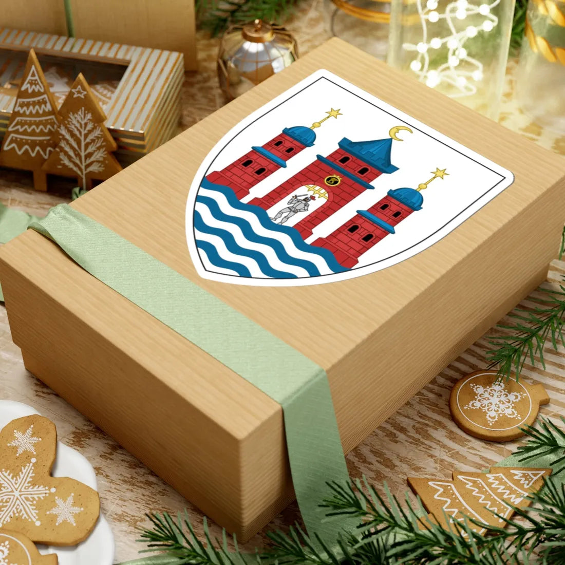 Lesser coat of arms of Copenhagen (Denmark) (Coat of Arms) STICKER Vinyl Kiss-Cut Decal - The Sticker Space