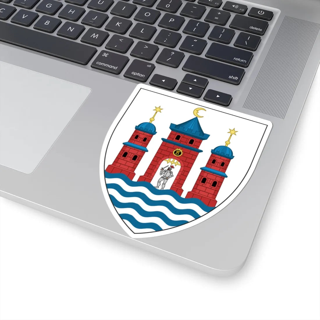Lesser coat of arms of Copenhagen (Denmark) (Coat of Arms) STICKER Vinyl Kiss-Cut Decal - The Sticker Space