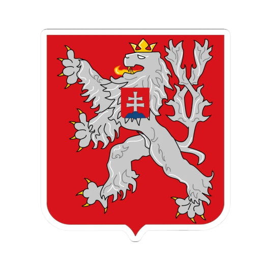 Lesser coat of arms of Czechoslovakia 1918-1938 and 1945-1961 (Slovakia) (Coat of Arms) STICKER Vinyl Kiss-Cut Decal 2 Inch White - The Sticker Space