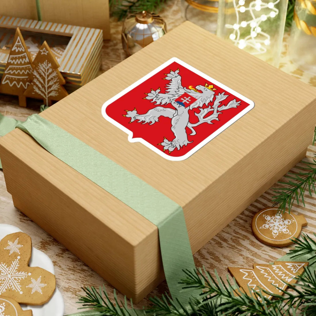 Lesser coat of arms of Czechoslovakia 1918-1938 and 1945-1961 (Slovakia) (Coat of Arms) STICKER Vinyl Kiss-Cut Decal - The Sticker Space