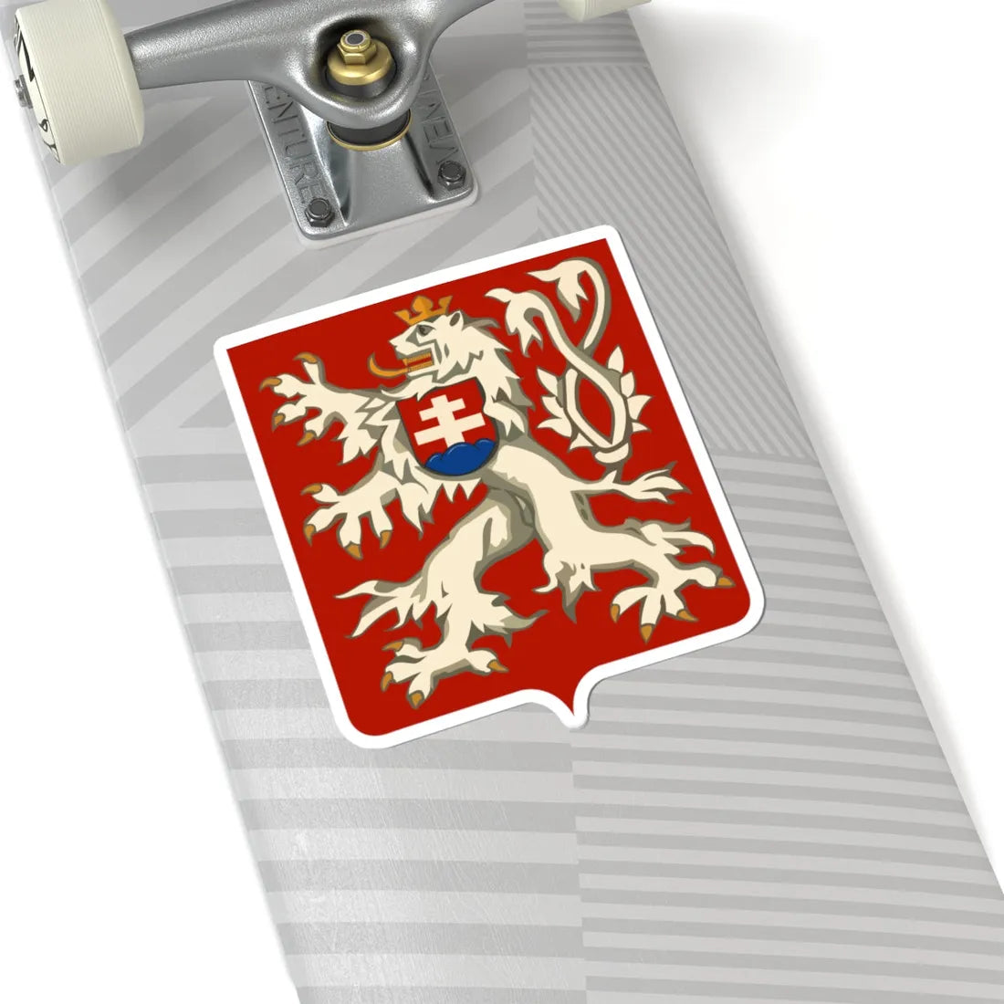 Lesser coat of arms of Czechoslovakia (Slovakia) (Coat of Arms) STICKER Vinyl Kiss-Cut Decal - The Sticker Space