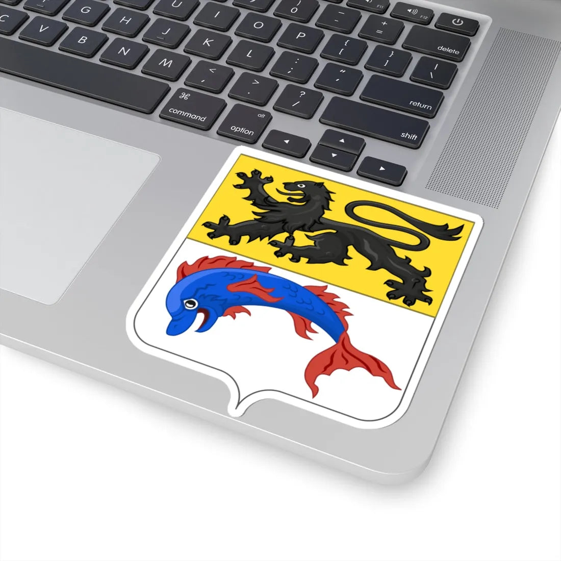 Lesser Coat of Arms of Dunkerque 17th century (France) (Coat of Arms) STICKER Vinyl Kiss-Cut Decal - The Sticker Space