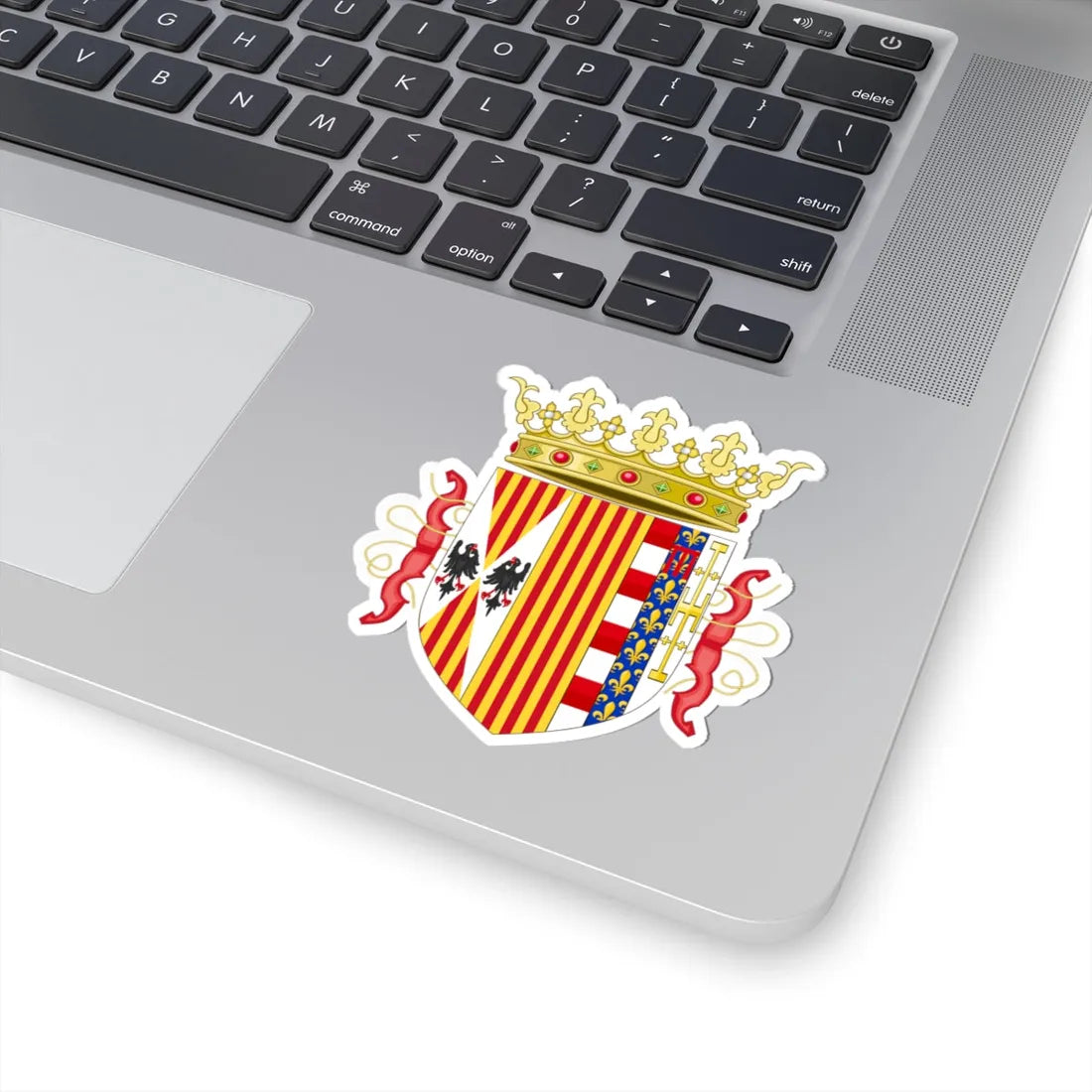 Lesser Coat of Arms of Ferdinand II of Aragon Both Sicilies and Count of Barcelona 1504-1516 (Italy) (Coat of Arms) STICKER Vinyl Kiss-Cut Decal - The Sticker Space