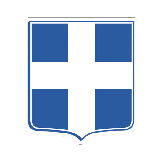 Lesser coat of arms of Greece (Greece) (Coat of Arms) STICKER Vinyl Kiss-Cut Decal 2 Inch White - The Sticker Space