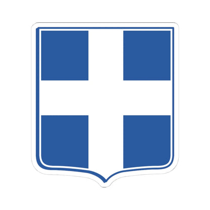 Lesser coat of arms of Greece (Greece) (Coat of Arms) STICKER Vinyl Kiss-Cut Decal 4 Inch White - The Sticker Space