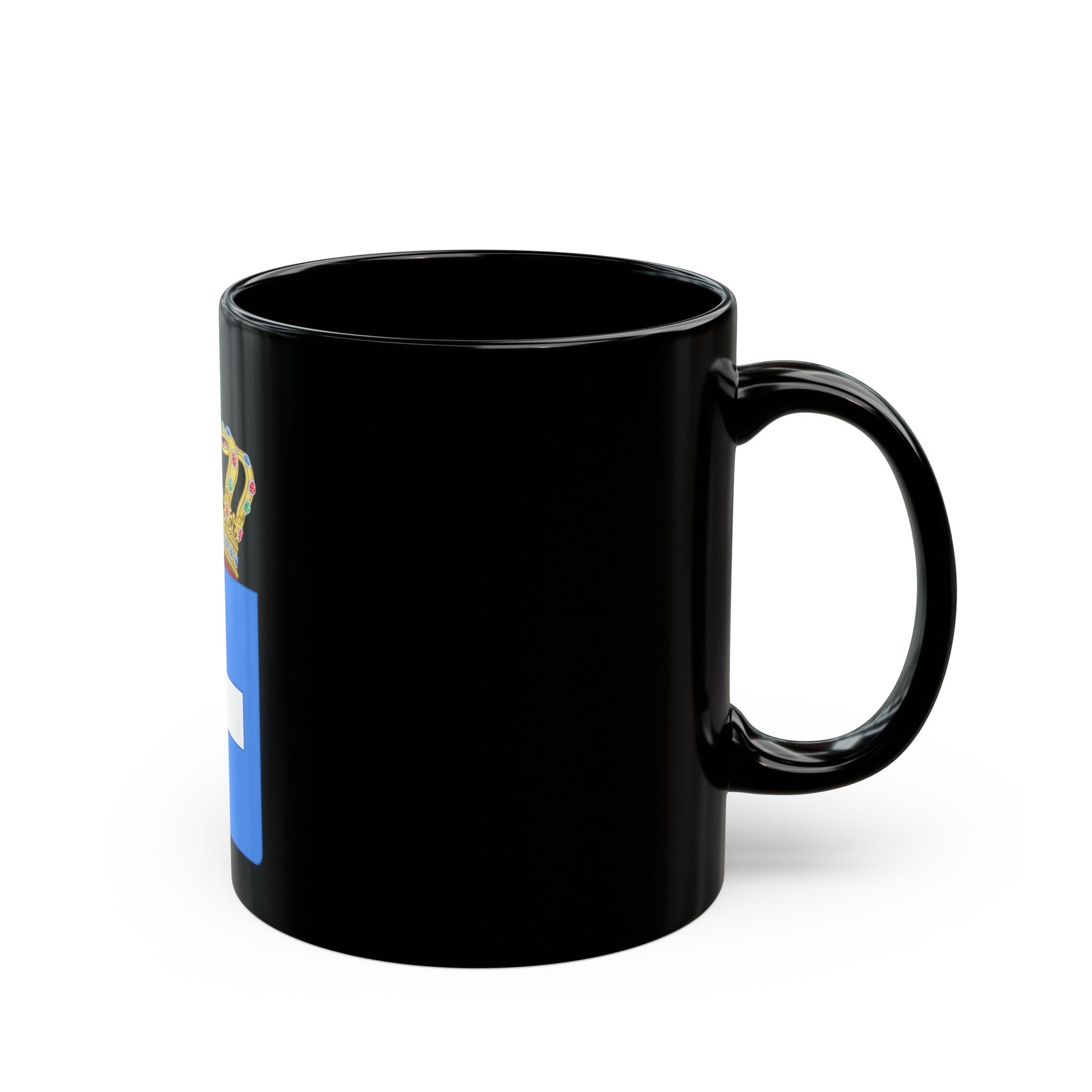 Lesser Coat of Arms of Greece (Wittelsbach) - Black Coffee Mug-The Sticker Space