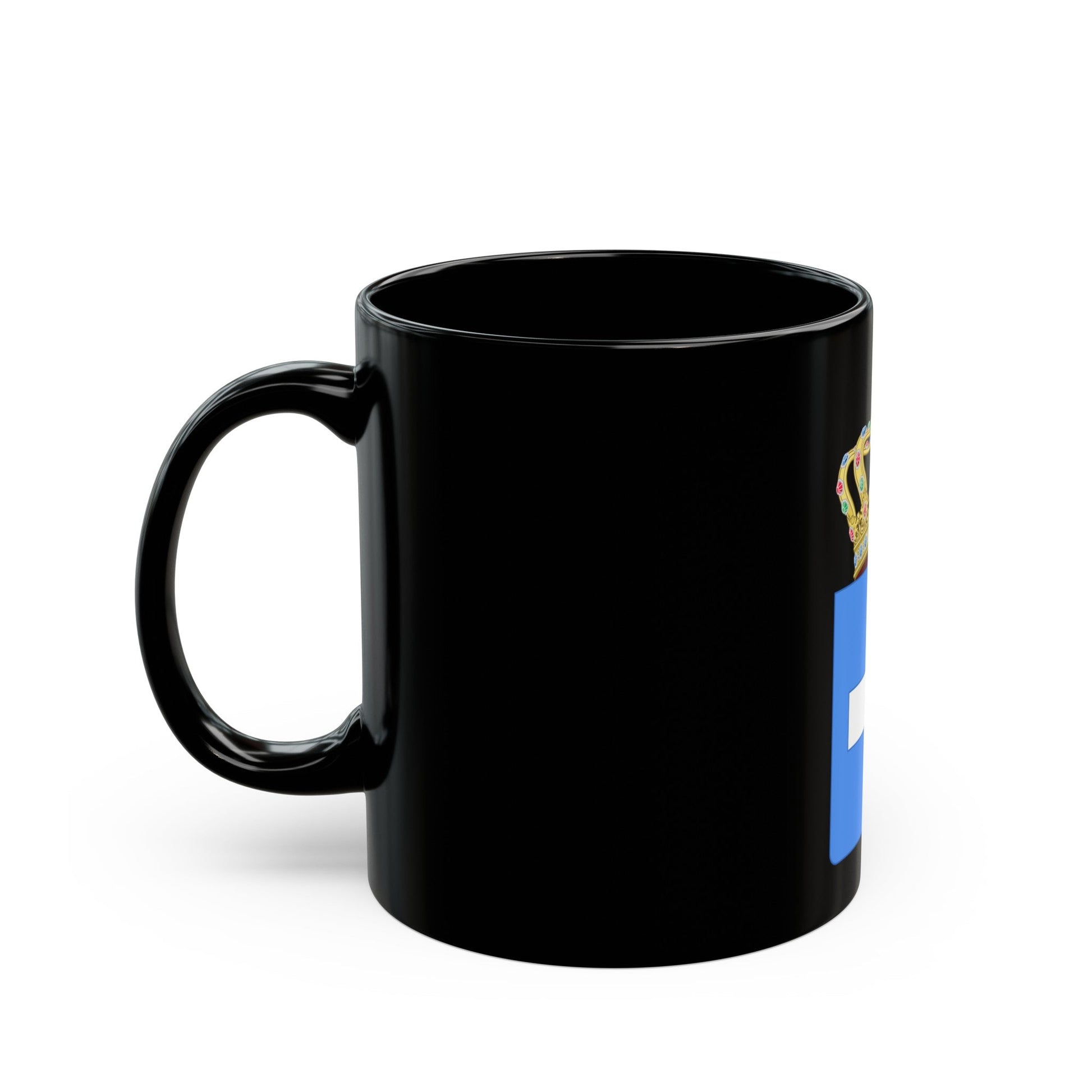 Lesser Coat of Arms of Greece (Wittelsbach) - Black Coffee Mug-The Sticker Space