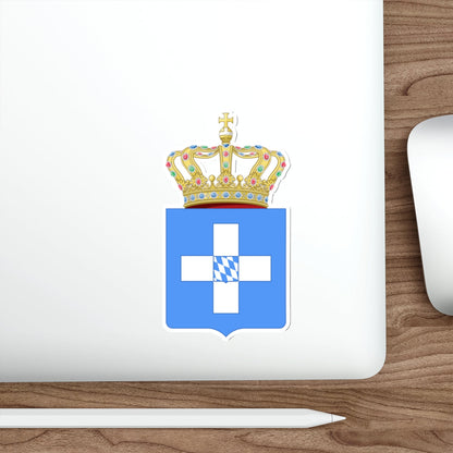 Lesser Coat of Arms of Greece (Wittelsbach) STICKER Vinyl Die-Cut Decal-The Sticker Space