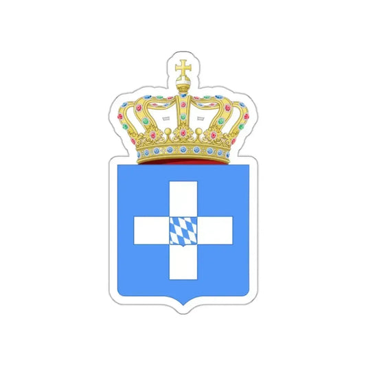 Lesser Coat of Arms of Greece (Wittelsbach) STICKER Vinyl Die-Cut Decal 2 Inch - The Sticker Space