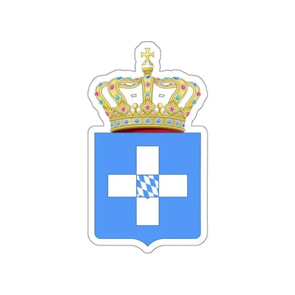 Lesser Coat of Arms of Greece (Wittelsbach) STICKER Vinyl Die-Cut Decal 6 Inch - The Sticker Space
