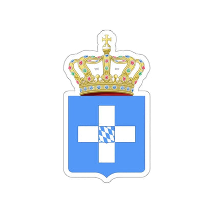 Lesser Coat of Arms of Greece (Wittelsbach) STICKER Vinyl Die-Cut Decal - The Sticker Space