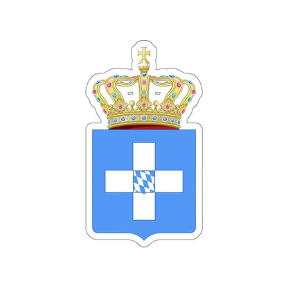 Lesser Coat of Arms of Greece (Wittelsbach) STICKER Vinyl Die-Cut Decal - The Sticker Space