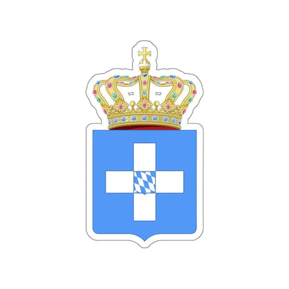 Lesser Coat of Arms of Greece (Wittelsbach) STICKER Vinyl Die-Cut Decal - The Sticker Space