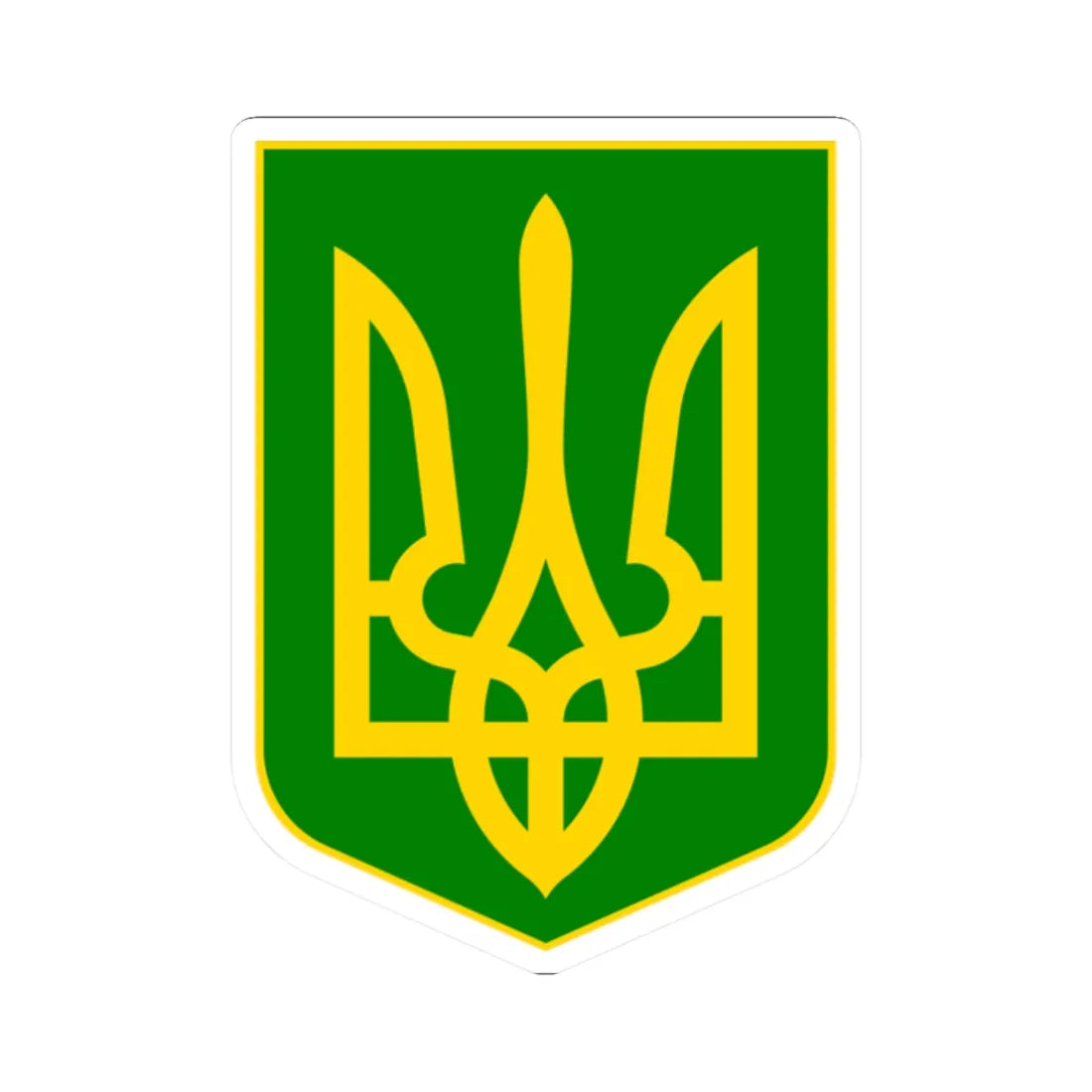Lesser Coat of Arms of Green Ukraine (Ukraine) (Coat of Arms) STICKER Vinyl Kiss-Cut Decal 2 Inch White - The Sticker Space