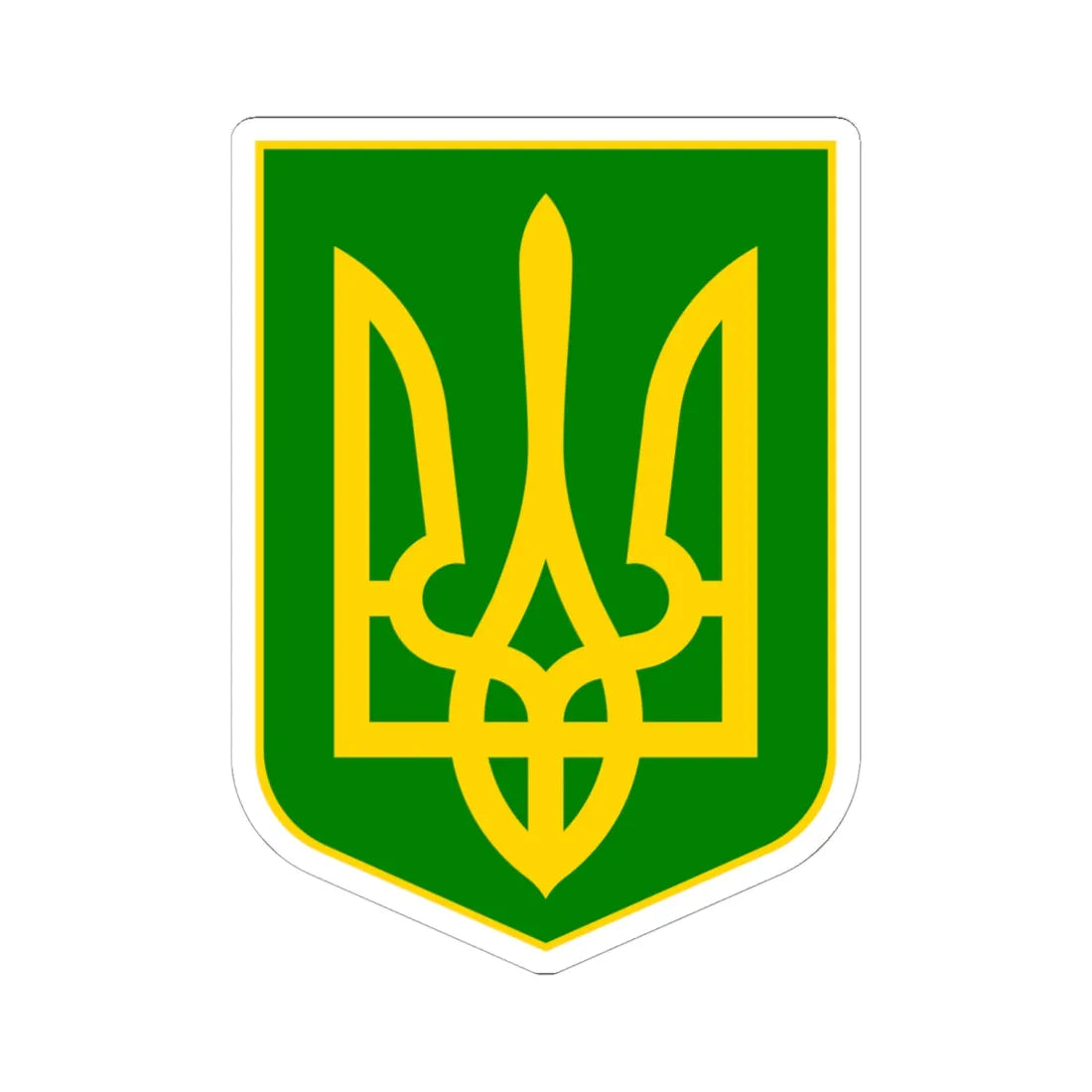 Lesser Coat of Arms of Green Ukraine (Ukraine) (Coat of Arms) STICKER Vinyl Kiss-Cut Decal 6 Inch White - The Sticker Space
