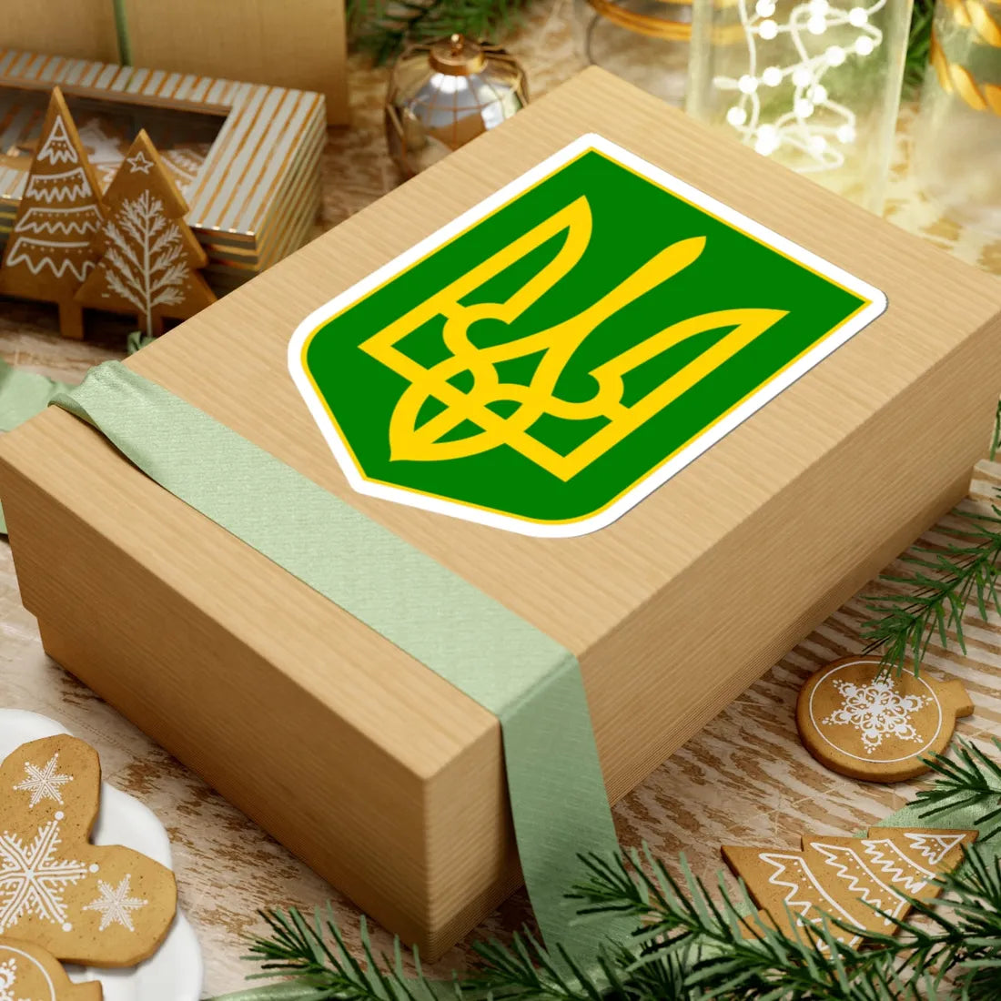 Lesser Coat of Arms of Green Ukraine (Ukraine) (Coat of Arms) STICKER Vinyl Kiss-Cut Decal - The Sticker Space