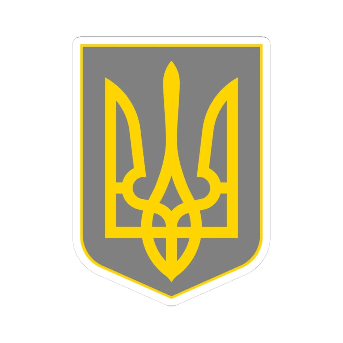 Lesser Coat of Arms of Grey Ukraine (Ukraine) (Coat of Arms) STICKER Vinyl Kiss-Cut Decal 3 Inch White - The Sticker Space