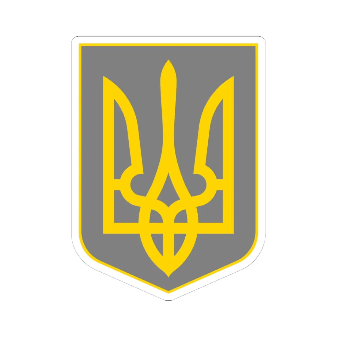 Lesser Coat of Arms of Grey Ukraine (Ukraine) (Coat of Arms) STICKER Vinyl Kiss-Cut Decal 4 Inch White - The Sticker Space