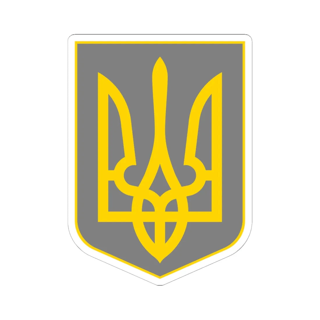 Lesser Coat of Arms of Grey Ukraine (Ukraine) (Coat of Arms) STICKER Vinyl Kiss-Cut Decal 6 Inch White - The Sticker Space
